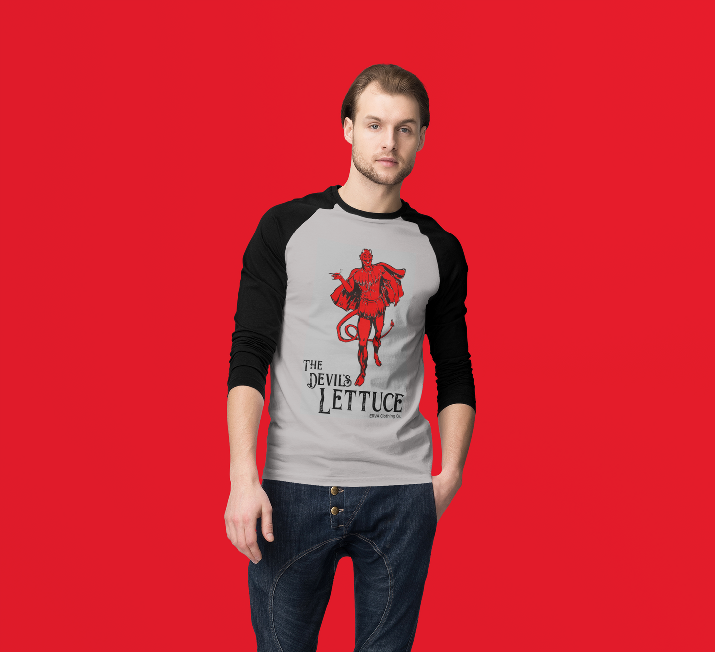 Devil's Lettuce - 3/4 sleeve raglan shirt