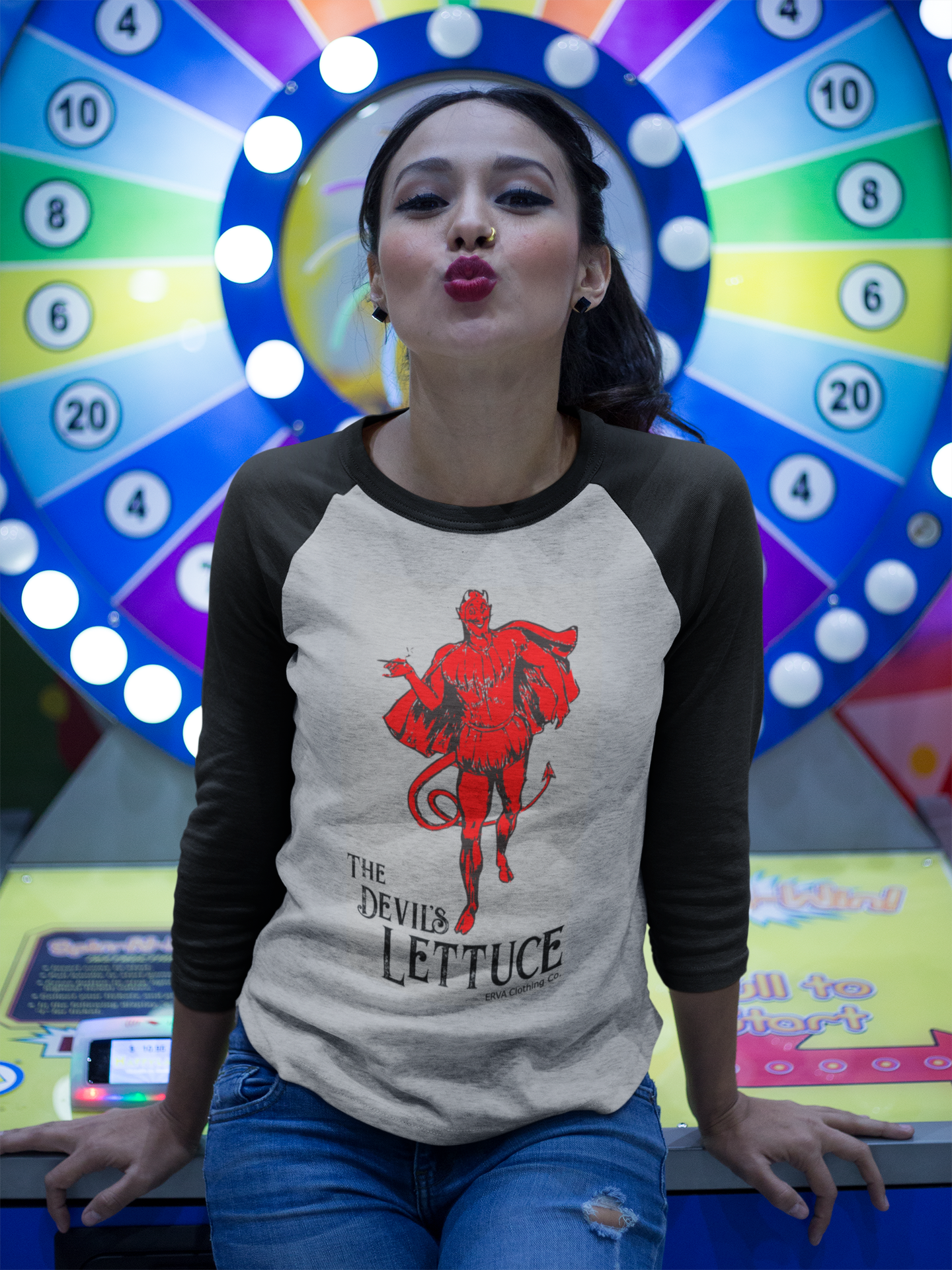 Devil's Lettuce - 3/4 sleeve raglan shirt