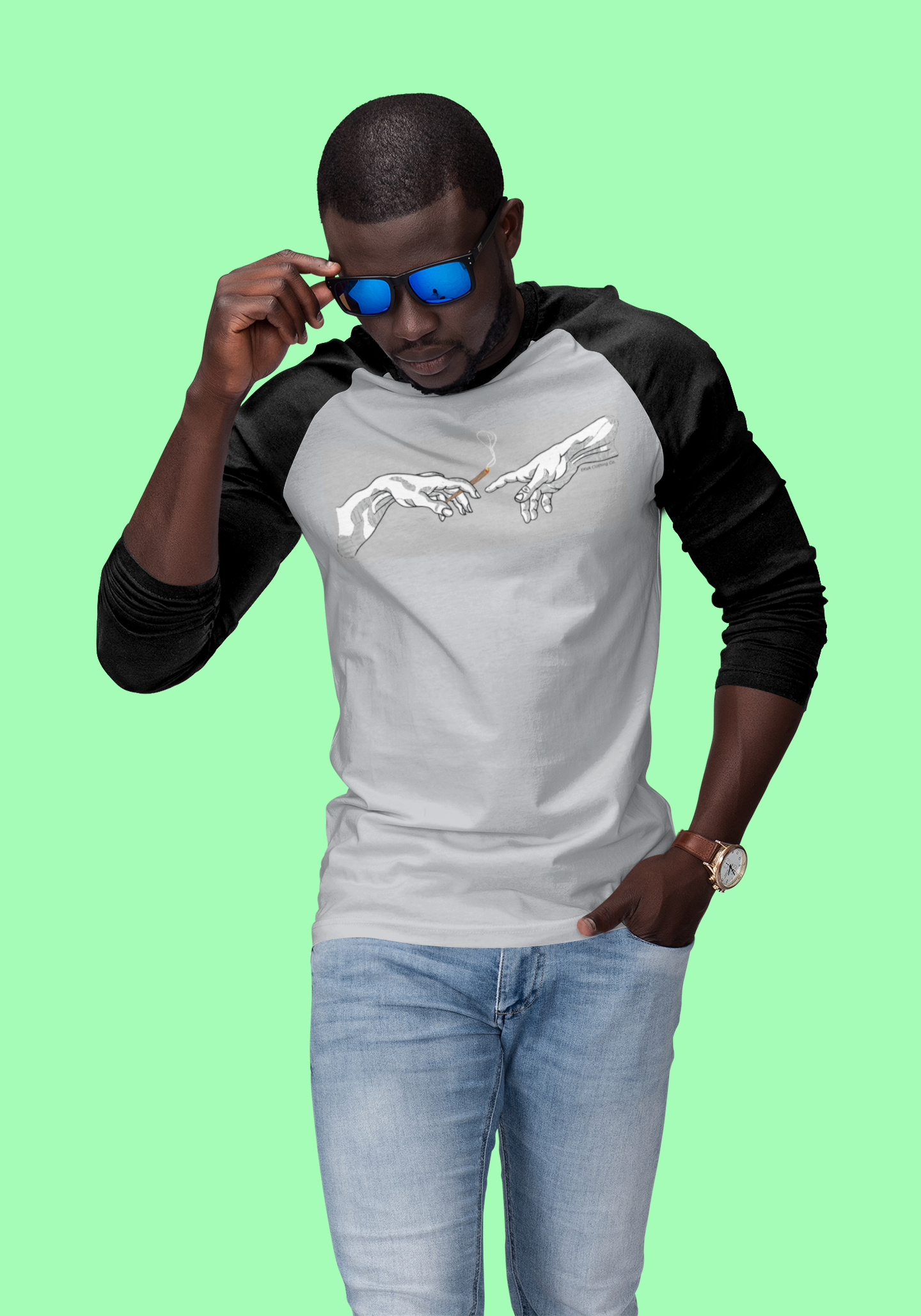 Creation - 3/4 sleeve raglan shirt